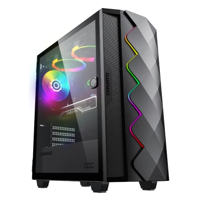 Кутия Gamemax Diamond COC Black - Addressable RGB, E-ATX