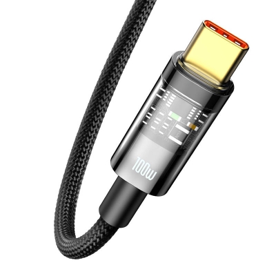 Кабел Baseus CATS000201 USB към USB Type C 100W 1м - черен