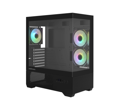 Кутия Zalman Chronix BLACK V2, ATX - 3 x 120 mm A-RGB included, USB-C, Tempered Glass