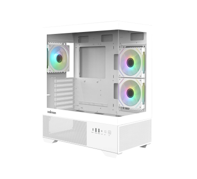 Кутия Zalman Chronix WHITE V2, ATX - 3 x 120 mm A-RGB fans included, USB-C, Tempered Glass