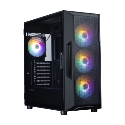 Кутия Zalman I3 NEO V2 Black, ATX - RGB, Mesh, 4 fans included