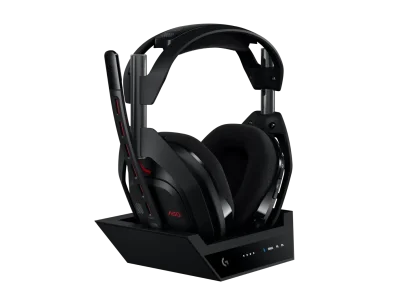 Logitech Astro A50 Lightspeed безжични слушалки със станция , черни