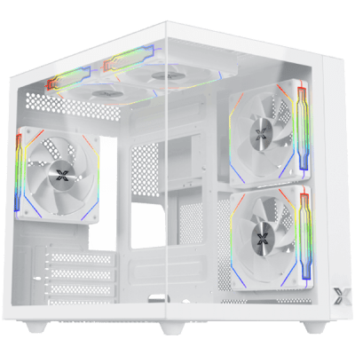 Aqua M Lite Arctic (WH, MATX, U3x1 & U2x1, 2PCS TG, 4PCS G22A Arctic Reverse & 1PC G22A Arctic,ARGB Remote Control Box)