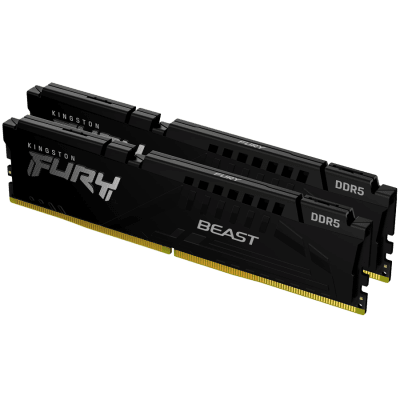 Kingston 64GB 5600MT/s DDR5 CL40 DIMM (Kit of 2) FURY Beast Black
