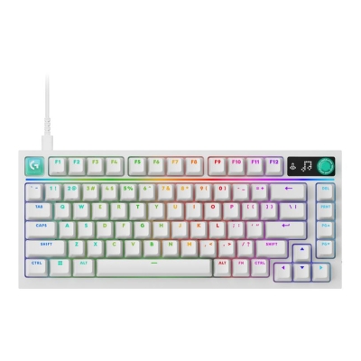 Геймърска механична клавиатура Logitech G316 X 75 - Hot-Swappable Tactile Switch - Бял, с кабел