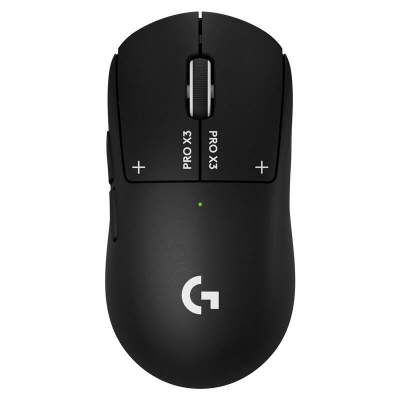 Геймърска мишка Logitech G Pro X3 Superstrike - Midnight Black, с кабел и безжична WiFi