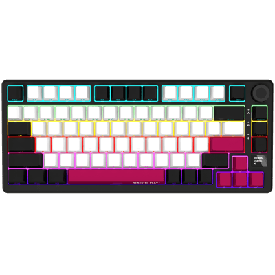 LORGAR KBP7075W, Wireless 75% Mechanical Gaming Keyboard Pro, Black/red, EN layout