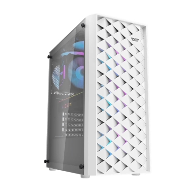 Кутия Darkflash DK351, White, ATX - 4 fans included