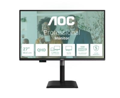 Монитор AOC Q27P4CV - 27" IPS WLED, 2560x1440@120Hz, 4ms GtG, 2Wx2