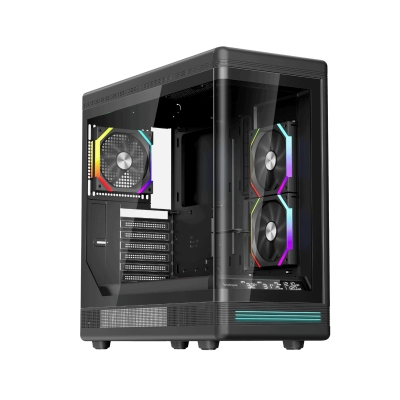 Кутия 1stPlayer PB8 Black, ATX, 3x120 mm A-RGB fans included
