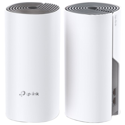 TP-Link DECO E4 (2 Pack) AC1200 Whole-Home Mesh Wi-Fi System, Qualcomm CPU, 867Mbps at 5GHz+300Mbps at 2.4GHz, 2 10/100Mbps Ports,