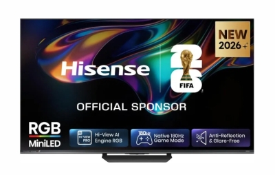 Телевизор Hisense UR8S - 65" 4K Ultra HD 3840x2160, RGB Mini Led , DLED, Quantum Dot, 180Hz, IPS