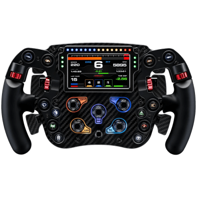 SIMAGIC FX Pro Steering Wheel with Color Screen, Full Carbon Fiber, Six Paddles, QR50 Included. S203