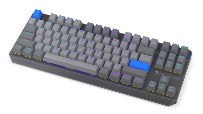 Механична клавиатура Endorfy Thock Wireless V2 TKL, PBT, Endorfy Yellow switch, US Layout, с кабел и безжична WiFi+BT
