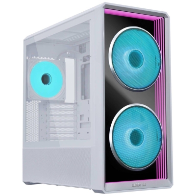 Кутия Lian Li LANCOOL 217 INF RGB Mid-Tower, Tempered Glass, E-ATX, Бял, 3 fans included