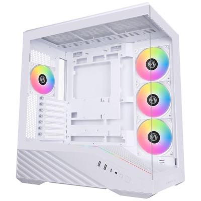 Кутия Lian Li Vector V100 ARGB Mid-Tower, Tempered Glass, ATX, White, 4 fans included