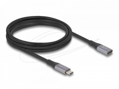 Delock Удължителен кабел USB-C, 40 Gbps, PD 240W, 1 м, сив