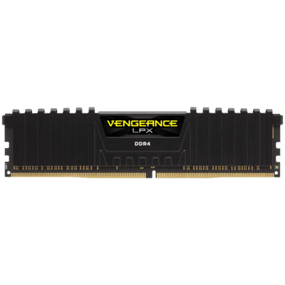 Памет CORSAIR DDR4, 3200MHz 16GB 1x16GB Dimm, 16-20-20-38, XMP 2.0, Vengeance LPX, Black, 1.35V