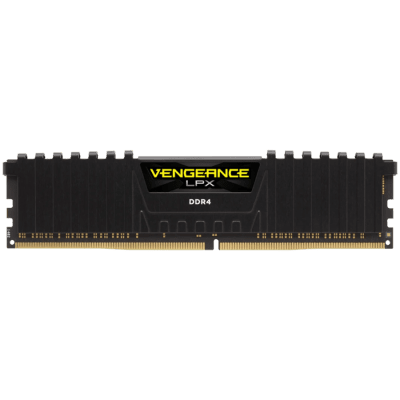 Памет CORSAIR DDR4, 3200MHz 8GB 1x8GB Dimm, 16-20-20-38, XMP 2.0, Vengeance LPX, Black PCB, 1.35V