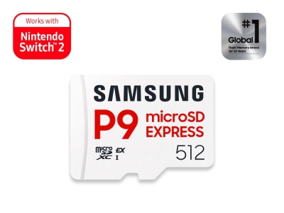 Памет Samsung 512GB micro SD Card P9 Express UHS-I Read 65K IOPS, UHS-I 2K IOPS - Write 52K IOPS, UHS-I 2K IOPS Class 10 U3 V30 A1