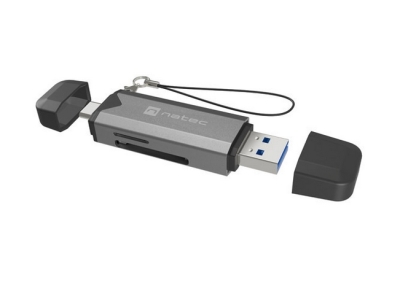 Аксесоар Natec Scarab 3 USB-C/USB-A 3.2 Gen.1 SD/Micro SD Card reader