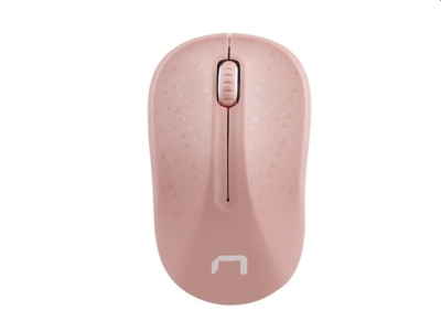 Мишка Natec Mouse Toucan Wireless 1600 DPI Optical Pink-White, безжична WiFi