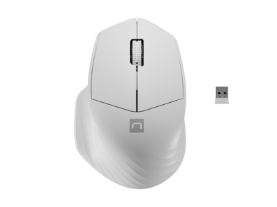 Мишка Natec Mouse Siskin Wireless 1600DPI Optical White, безжична WiFi+BT