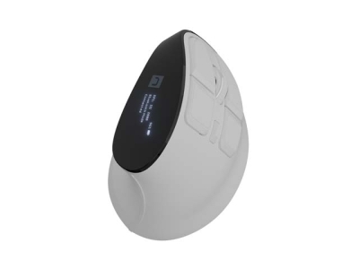 Мишка Natec Euphonie Vertical Mouse PRO, 4000DPI Silent, Programmable, White, безжична WiFi+BT