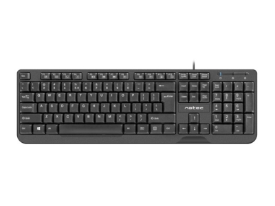 Клавиатура Natec Keyboard Trout US Layout Slim, Black, с кабел