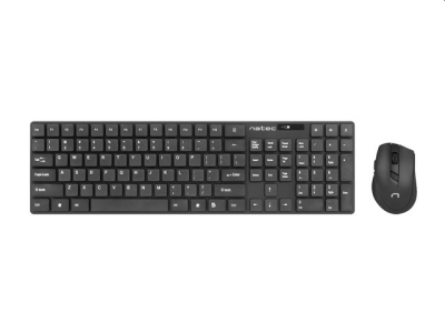 Комплект Natec Set 2 in 1 Keyboard + Mouse Wireless US Layout, безжични WiFi