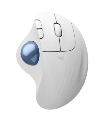 Мишка Logitech ERGO M575S - WHITE, безжична BT
