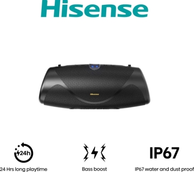 Аудио система Hisense, WeBoom, Party speaker 2.0 Ch., 140W, BT, 20h play,IP67 Water and Dust Proof