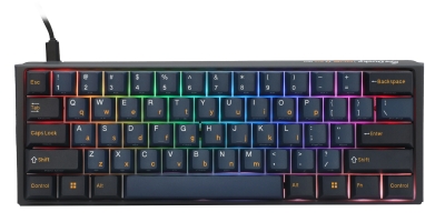 Клавиатура Ducky One 3 Pro Mini Nazca Line - 8K, Cherry MX2A RGB Speed Silver
