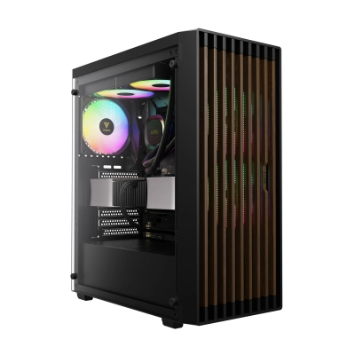 Кутия Gamdias AURA GC4 ELITE, ATX - Addressable RGB, Wood