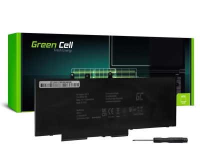 Батерия за лаптоп DELL Latitude 5280 5290 5480 5490 5491 5495 5580 5590 5591 Precision 3520 3530 93FTF GJKNX 7,6V 6200mAh GREEN CELL