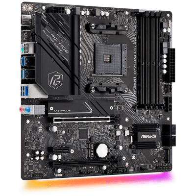 ASROCK MB B550 AM4 4 x DDR4 1 x M.2 4 x SATA3 1 x HDMI Port 1 x DisplayPort Micro ATX