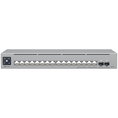 Ubiquiti 16-port, Layer 3 Etherlighting switch 2.5 GbE and versatile mounting options, 4x 2.5 GbE RJ45 ports, 12x GbE RJ45 ports, 2x 10G SFP+ ports