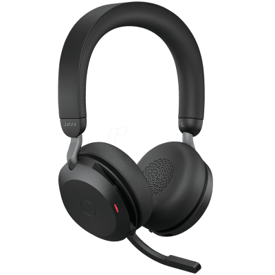 JABRA EVOLVE2 75, Link380c UC Stereo Black, EVOLVE2 75 headset Black UC, Link 380 BT adapter USB-C UC,1.2m USB-C to USB-C cable, carry pouch, warranty and warning (safety leaflets)