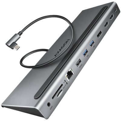Axagon Multiport USB-C 5Gbps TRIPLE 4K DISPLAY hub HMC-4KX3