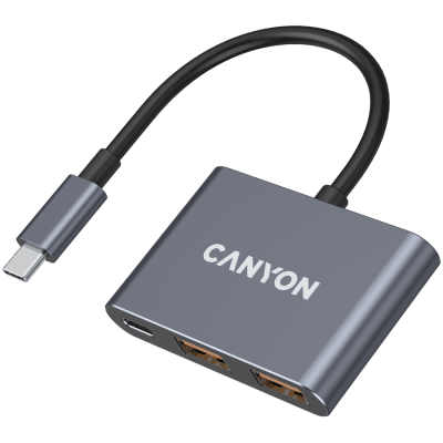 CANYON hub DS-3 3in1 USB-C Dark Grey