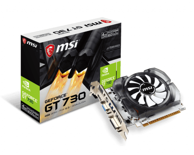 MSI NVIDIA GT730 HDMI DVI-D 128B 4GB ACTIVE
