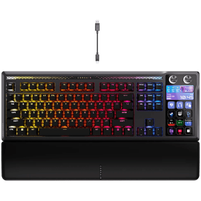 Клавиатура CORSAIR GALLEON 100 SD RGB Mechanical Gaming Keyboard, Backlit RGB LED, CORSAIR MLX Pulse, Black, с кабел