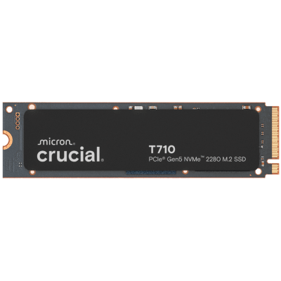 CRUCIAL T710 2TB PCIe Gen5 NVMe M.2 2280 SSD up to 14500 MB/s read and 13800 MB/s write