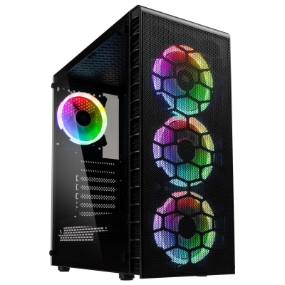 Кутия Kolink Observatory Lite Mesh RGB, Mid-Tower, ATX, Черна