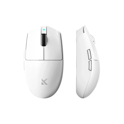 Мишка MCHOSE G3 V2 White - 1K, Omron Mechanical, с кабел и безжична WiFi+BT