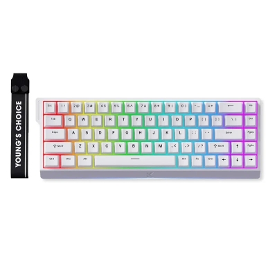 Клавиатура MCHOSE Ace 68 - 8K, Ice Blue Magnetic Switch [Linear] (English US), White, с кабел