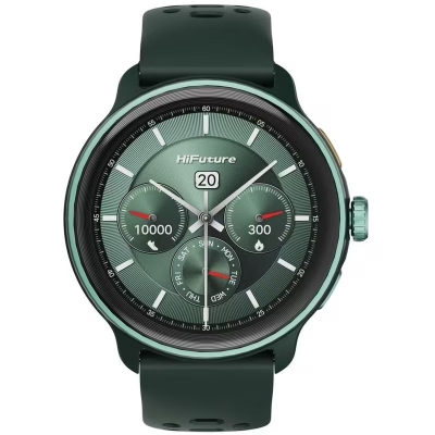 Часовник HiFuture Vela Dark Green, 1.43" AMOLED, GPS +Compass + Altimeter, 466x466px
