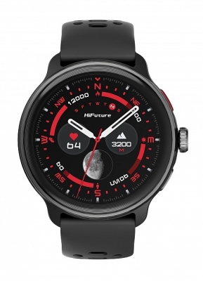 Часовник HiFuture Vela Black, 1.43" AMOLED , GPS +Compass + Altimeter, 466x466px