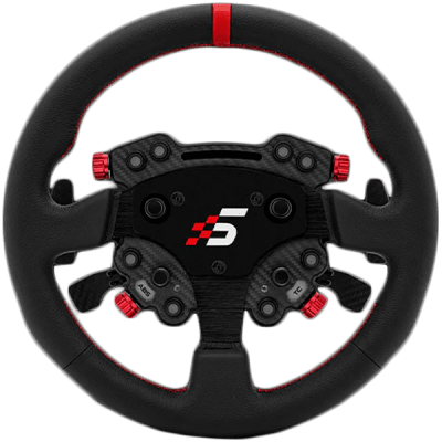 SIMAGIC GT1 Round Steering Wheel with GT Pro Hub(K)| Shifter & Clutch Paddles, Leather,QR70 Included. S207