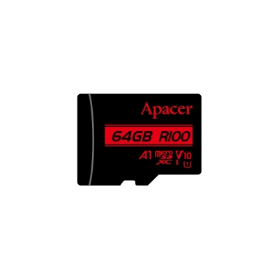Apacer карта памет microSDXC 64GB UHS-I V10 A1, Adapter - AP64GMCSX10UB-R